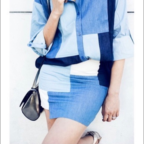 Line & Dot Patchwork Mini Skirt Xs - Picture 3 of 6